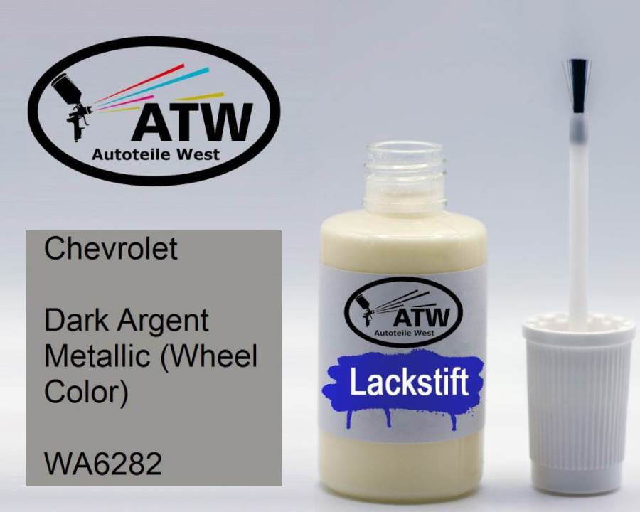 Chevrolet, Dark Argent Metallic (Wheel Color), WA6282: 20ml Lackstift, von ATW Autoteile West.